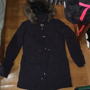 Dark Navy Puffer Coat